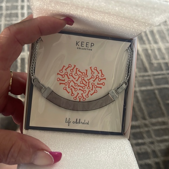 Keep Collective Reversible Chain & Leather Necklace Blk/Steel Gray Silver Chain - Picture 1 of 5